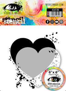 Visible Image Stencil - Heart Ink