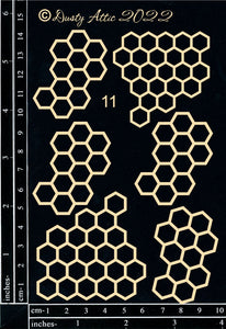 Dusty Attic Chipboard - Broken Bits #11: Honeycomb