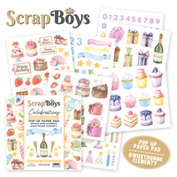 Scrapboys Paper Pad 6" Pop Up - Celebrations
