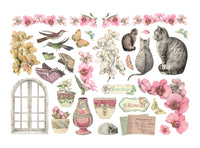 Stamperia Ephemera - Orchids and Cats
