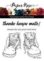 Paper Rose Stamp Set - Work Boots