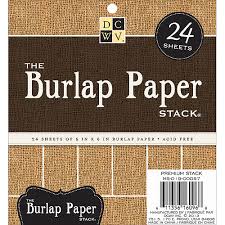 DCWV The Burlap Paper Stack 6" x 6" - 24 sheets