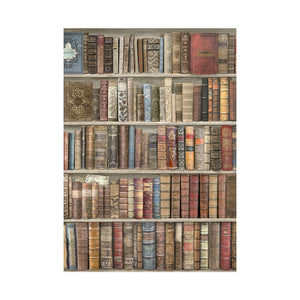 Stamperia Rice Paper A6 Backgrounds - Vintage Library 8pk