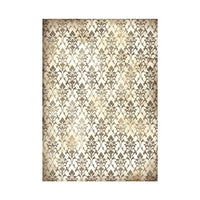 Stamperia Rice Paper A6 Backgrounds - Vintage Library 8pk

