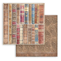 Stamperia Paper Pack 12" x 12" - Maxi Backgrounds Vintage Library