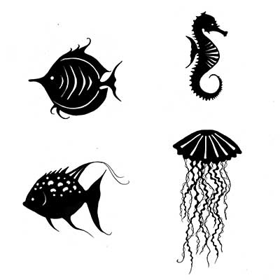 Lavinia Stamp Set - Sea Creatures