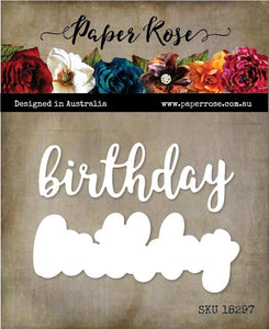 Paper Rose Die set - birthday Layered Word
