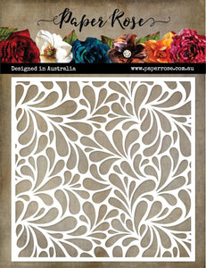 Paper Rose Stencil - Big Drops